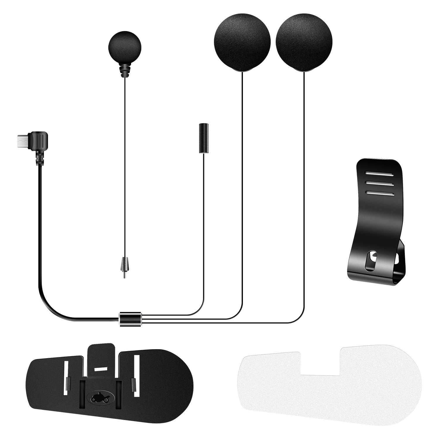 Universal Motorcycle Helmet Intercom Headset - ฟอดสปอร์ต ไมโครโฟน ลำโพง หูฟังพร้อมคลิปหนีบ เหมาะสำหรับ FX8