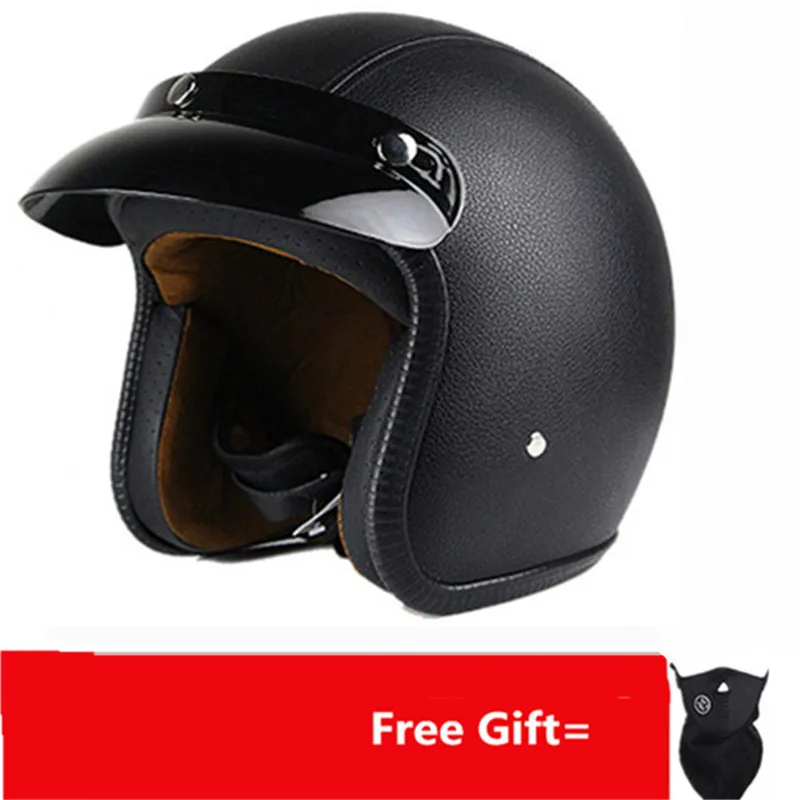 Vintage Open Face Retro Helmet - หมวกกันน็อคสไตล์เรโทร วินเทจ คาเฟ่ เรเซอร์ แบบเปิดหน้า รุ่นเจ็ท