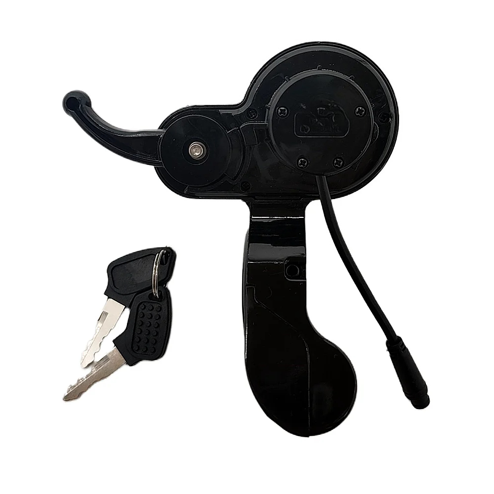 Scooter Parts - สวิตช์คันเร่งแบบจอ LCD 6 พิน พร้อมกุญแจล็อคประตูไฟฟ้าสำหรับชิ้นส่วนหน้าปัดมิเตอร์สกู๊ตเตอร์ไฟฟ้า Hitway