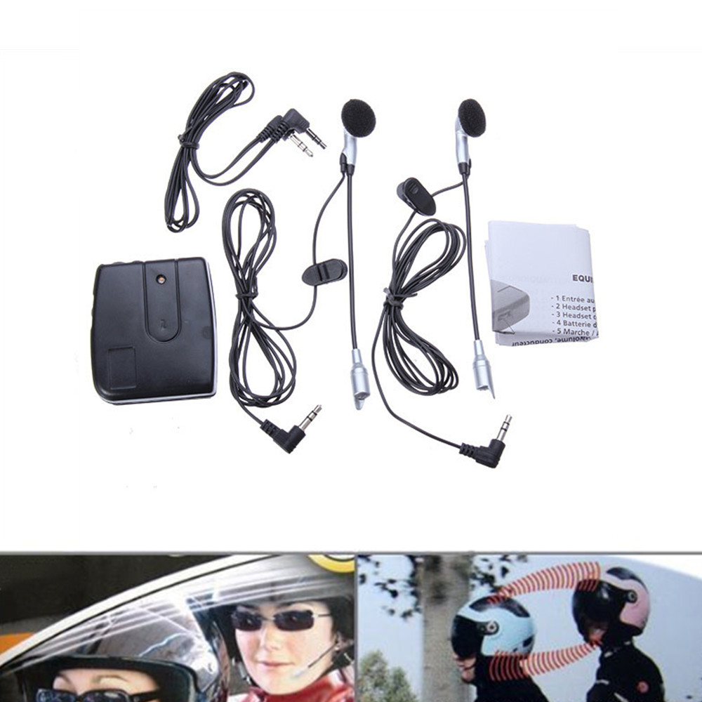 Universal Motorcycle Helmet Intercom Headset - รถจักรยานยนต์หมวกกันน็อก Communicator ระบบ2 Way รถจักรยานยนต์ชุดหูฟังอินเตอร์คอมรถจักรยานยนต์ Walkie-Talkie