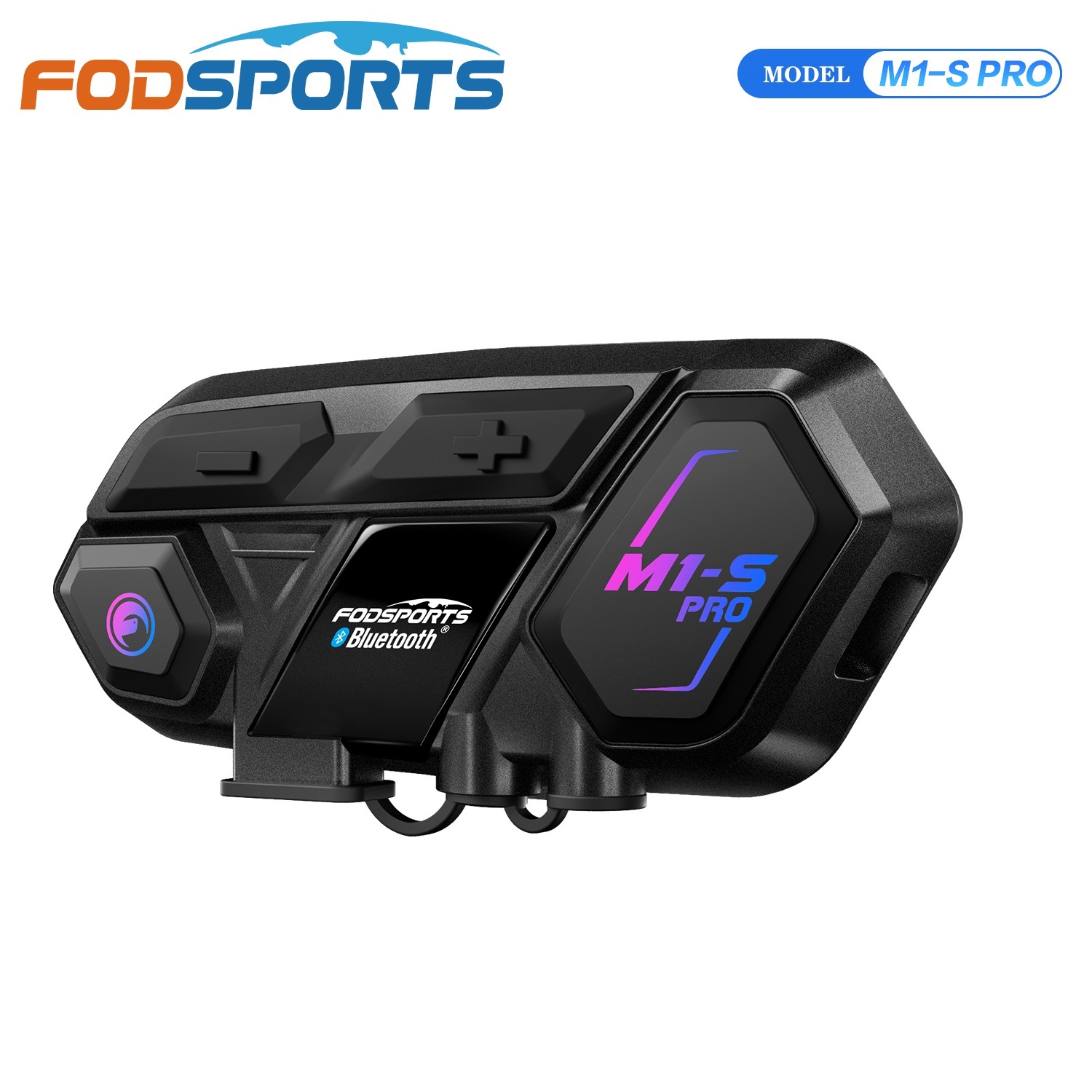 Full Face Motorcycle Helmet With Bluetooth - อินเตอร์คอมบลูทูธสำหรับมอเตอร์ไซค์ Fodsports M1-S Pro, ชุดหูฟังอินเตอร์คอมสำหรับหมวกกันน็อค, รองรับผู้ขับขี่