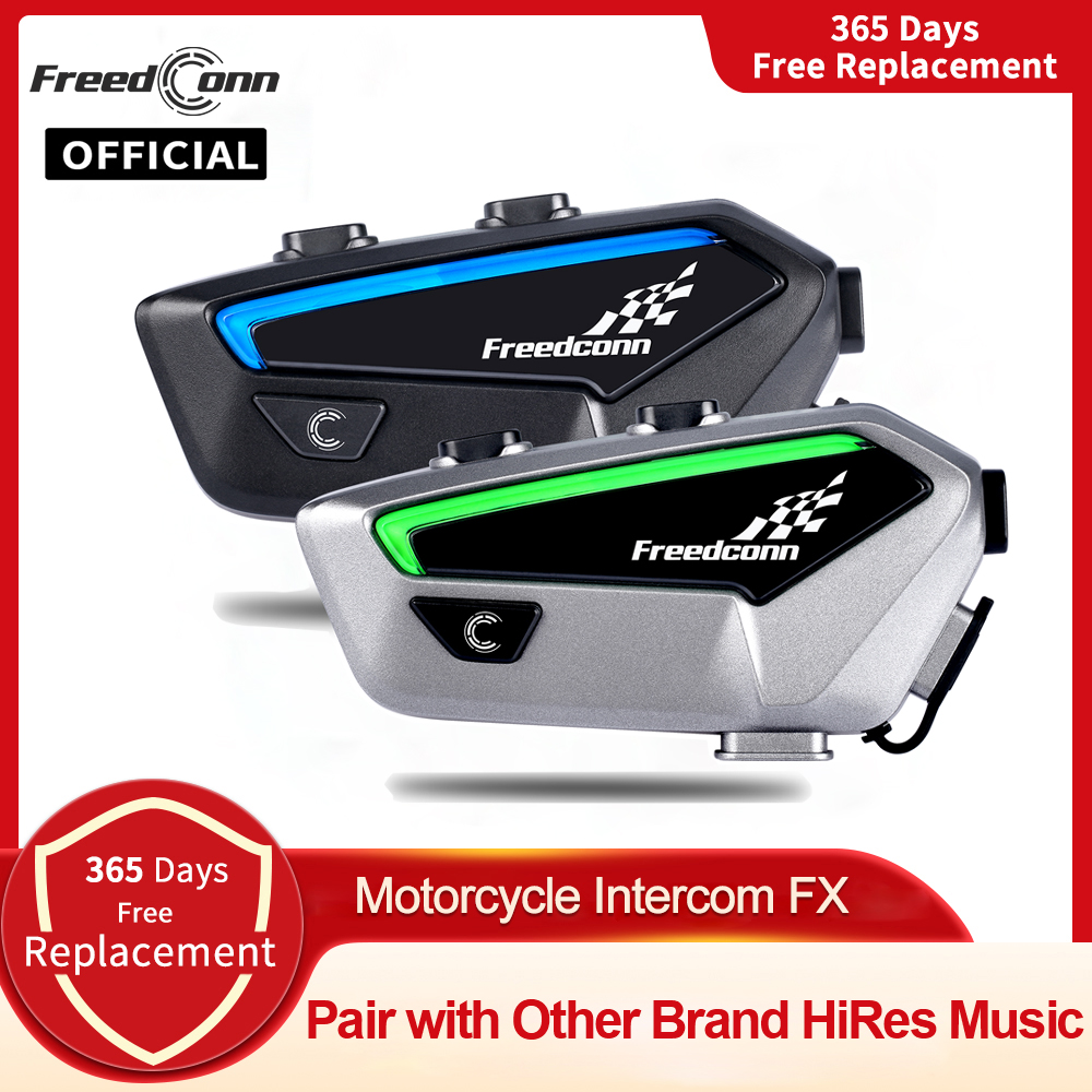 Universal Motorcycle Helmet Intercom Headset - รถจักรยานยนต์อินเตอร์คอมชุดหูฟังหมวกนิรภัย Bluetooth Freedconn FX 10 Riders