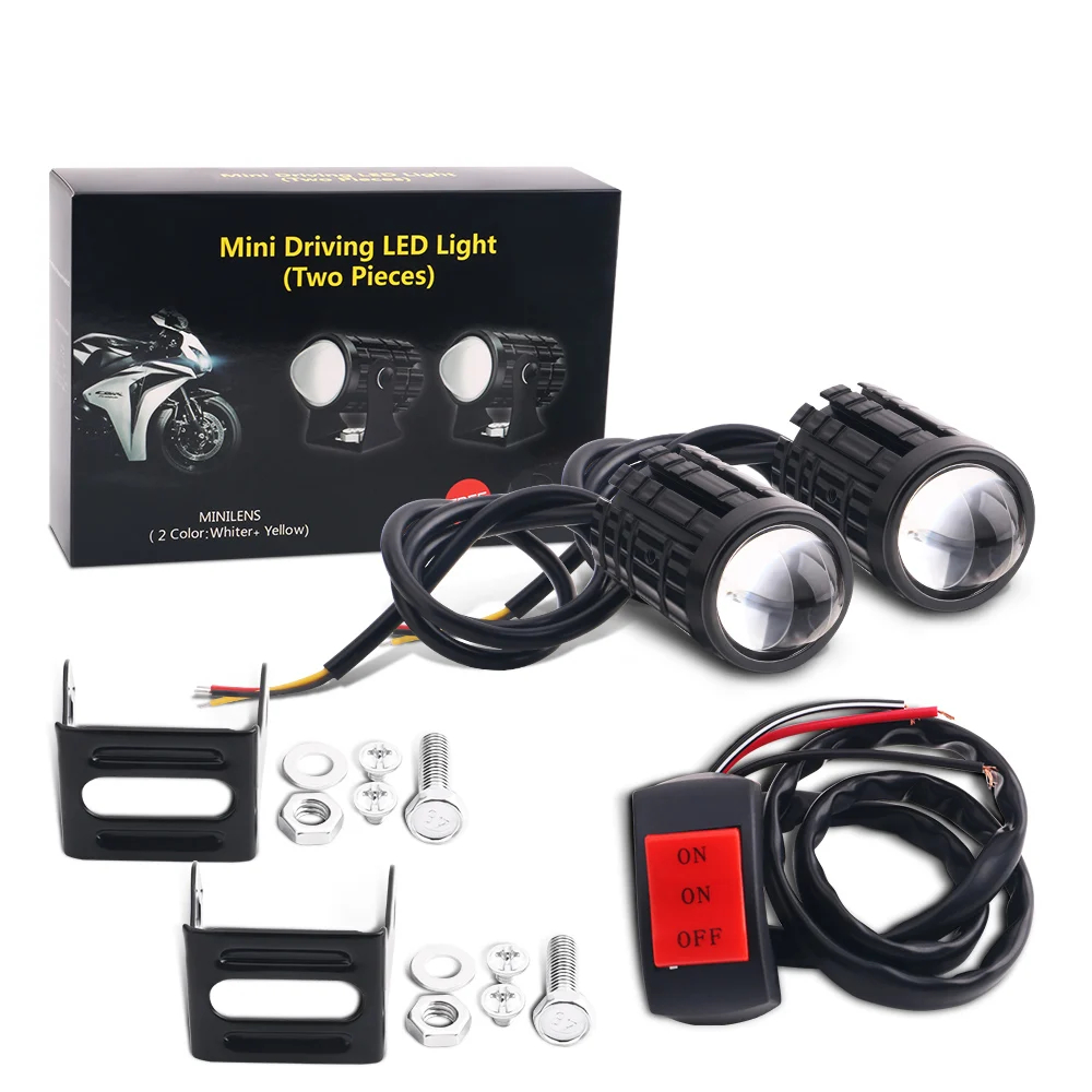 ไฟสปอตไลท์สำหรับ lampu depan L - Universal Motorcycle Led Headlight Projector บทวิจารณ์และราคา