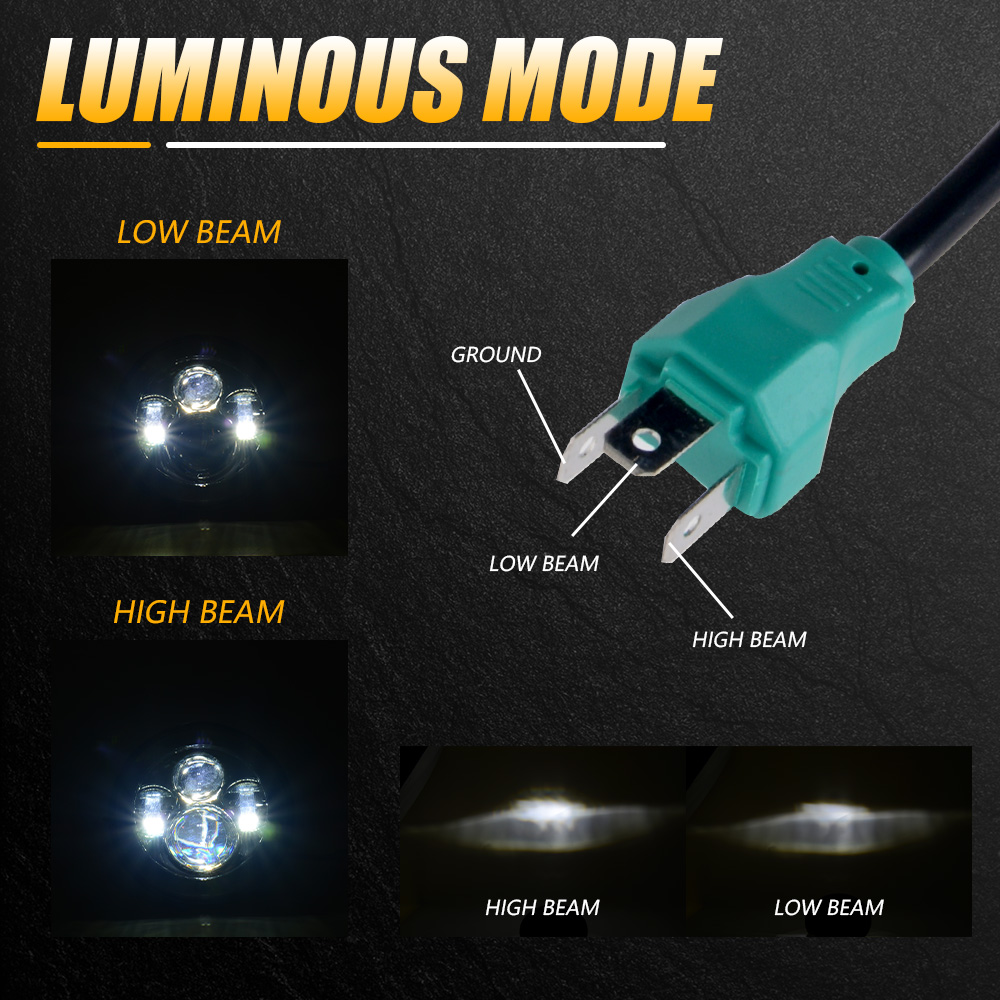 Universal 7 นิ้ว LED ไฟหน้า DR - Universal Motorcycle Led Headlight Projector บทวิจารณ์และราคา