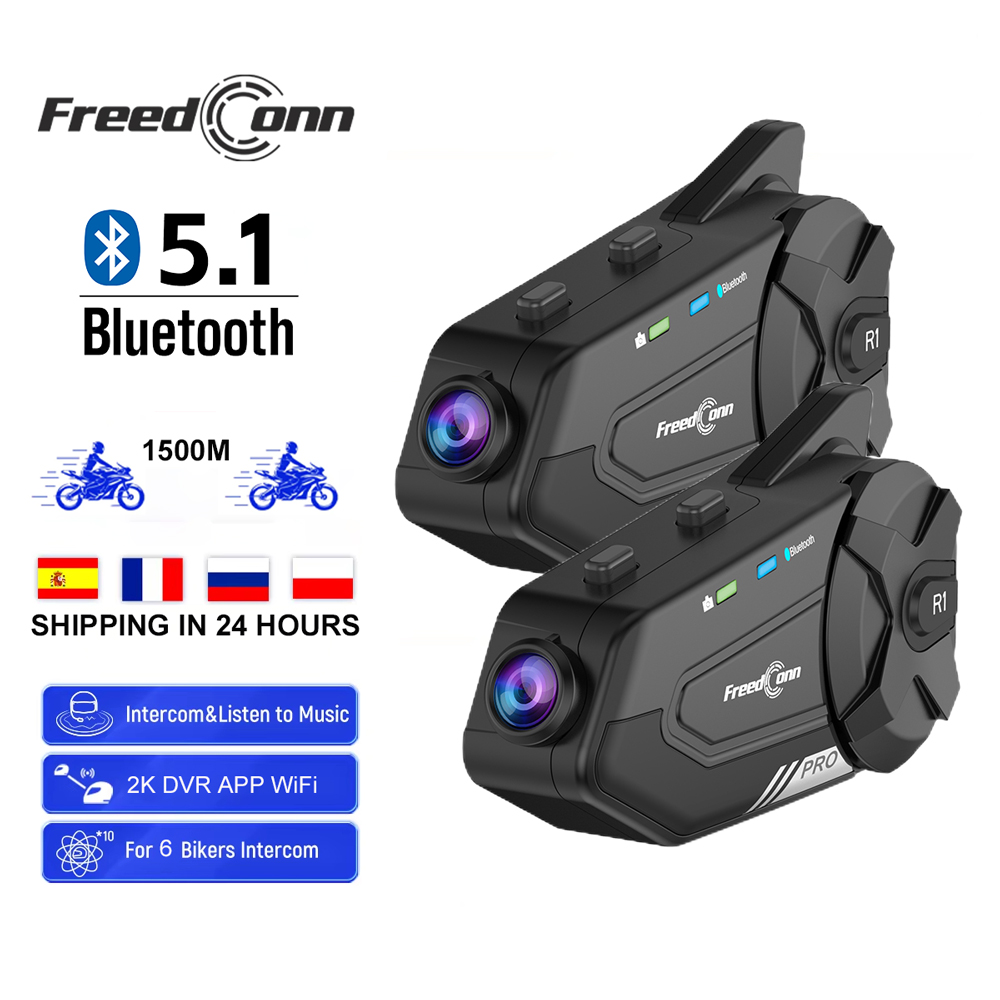 ชุดหูฟังบลูทูธ Freedconn สำหรั - Universal Motorcycle Helmet Intercom Headset บทวิจารณ์และราคา