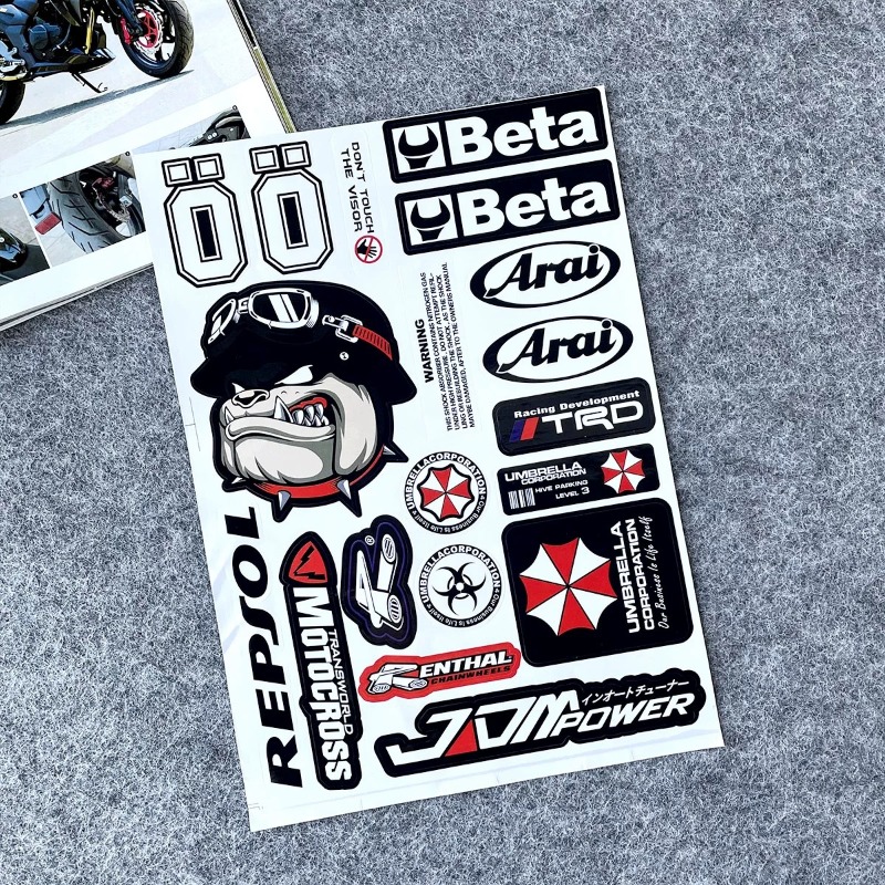สติกเกอร์เตือนรูปร่ม Resident  - Motorcycle Helmets บทวิจารณ์และราคา