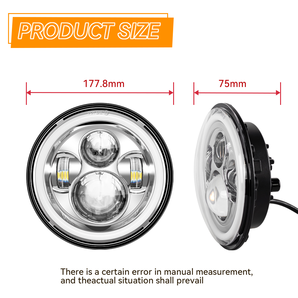 ไฟหน้า LED สำหรับมอเตอร์ไซค์ ข - Universal Motorcycle Led Headlight Projector บทวิจารณ์และราคา