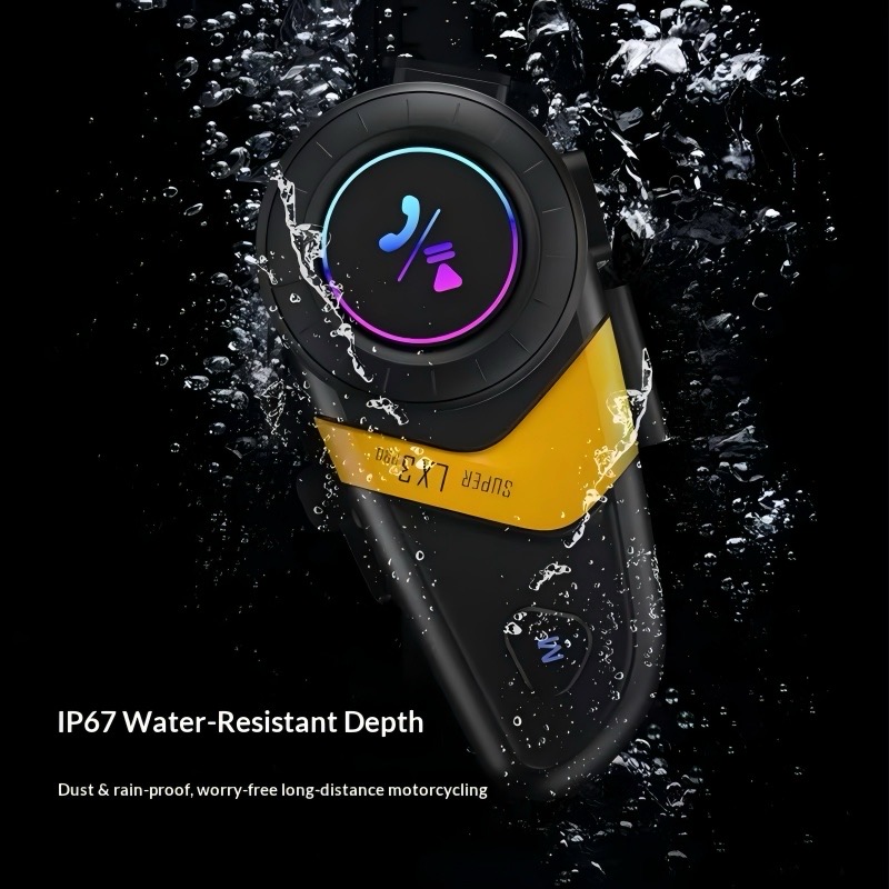 LX3Pro ชุดหูฟังอินเตอร์คอมสำหร - Full Face Motorcycle Helmet With Bluetooth บทวิจารณ์และราคา