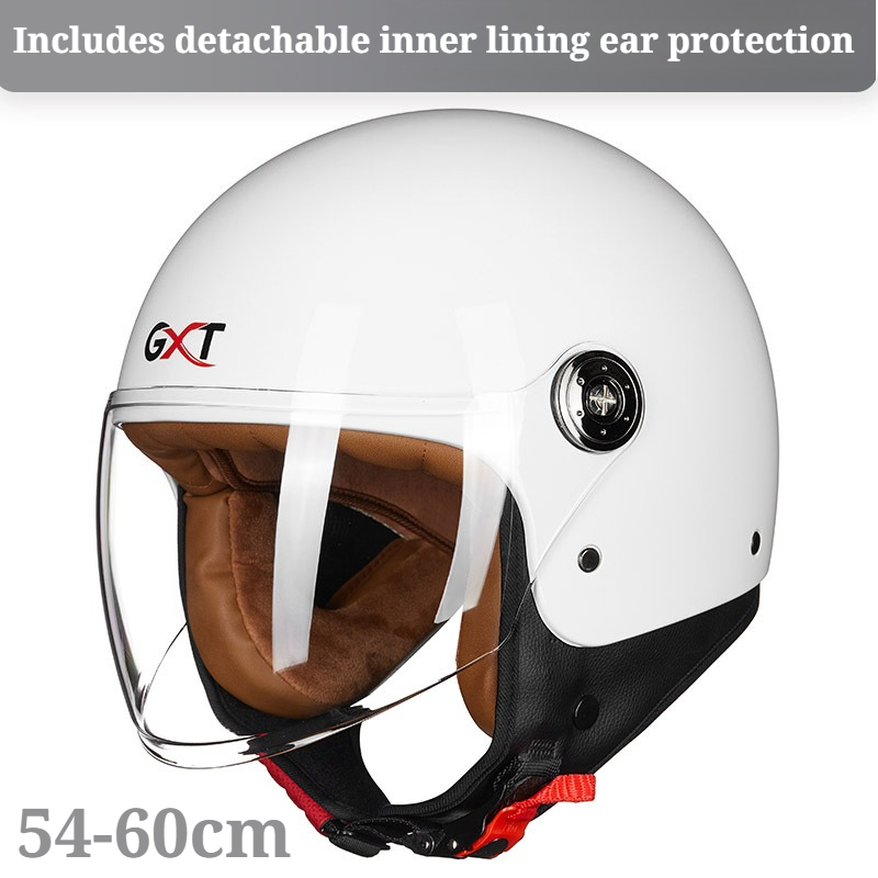 หมวกกันน็อคมอเตอร์ไซค์แบบเปิดห - Vintage Open Face Retro Helmet บทวิจารณ์และราคา