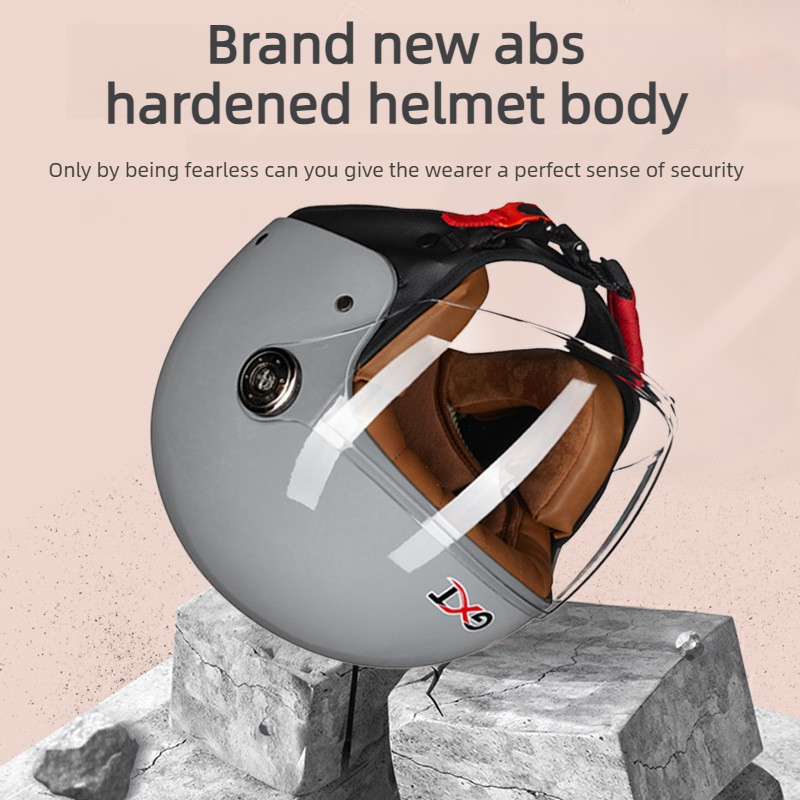 หมวกกันน็อคมอเตอร์ไซค์แบบเปิดห - Vintage Open Face Retro Helmet บทวิจารณ์และราคา