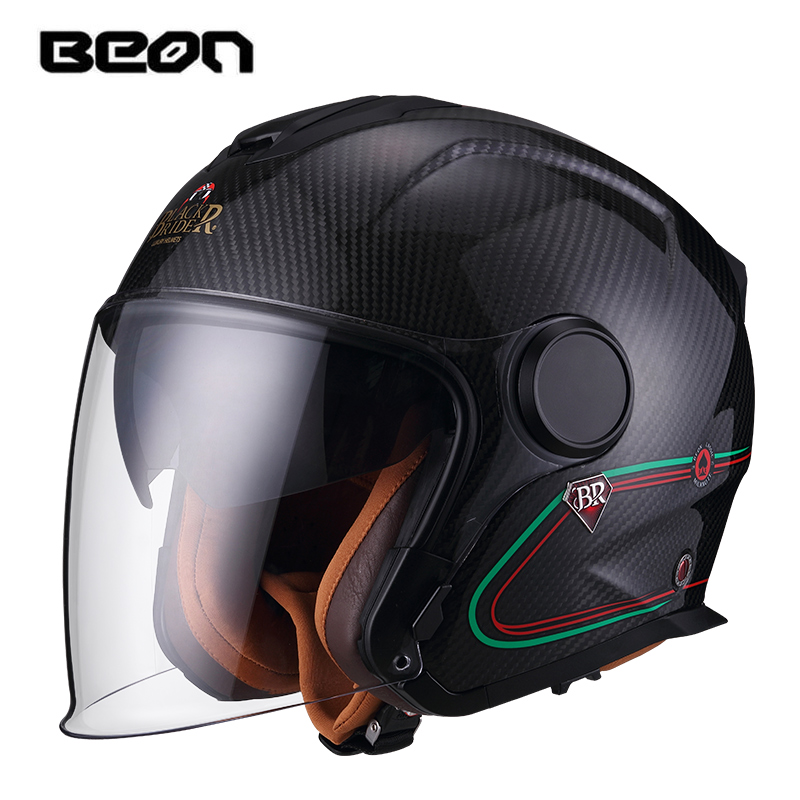 หมวกกันน็อคมอเตอร์ไซค์ BEON BR - Carbon Fiber Lightweight Motorcycle Helmet บทวิจารณ์และราคา