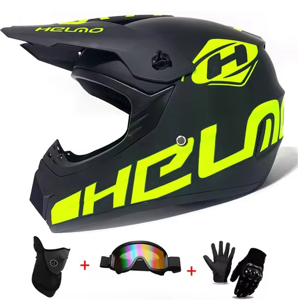 ชุดหมวกกันน็อควิบากและออฟโรด - - Off Road Motocross Helmet Goggles Set บทวิจารณ์และราคา