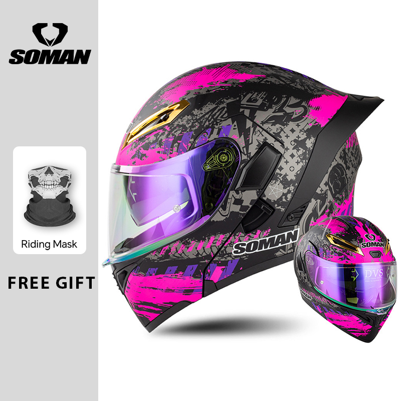 หมวกกันน็อคแบบเปิดคางได้ รุ่น  - Dual Visor Motorcycle Racing Helmet บทวิจารณ์และราคา