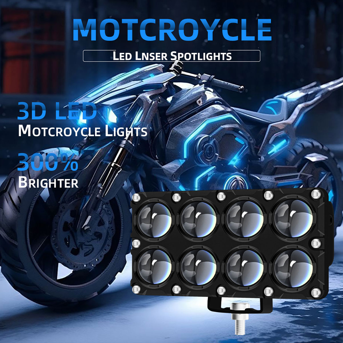 ไฟสปอตไลท์เสริมสำหรับมอเตอร์ไซ - Universal Motorcycle Led Headlight Projector บทวิจารณ์และราคา