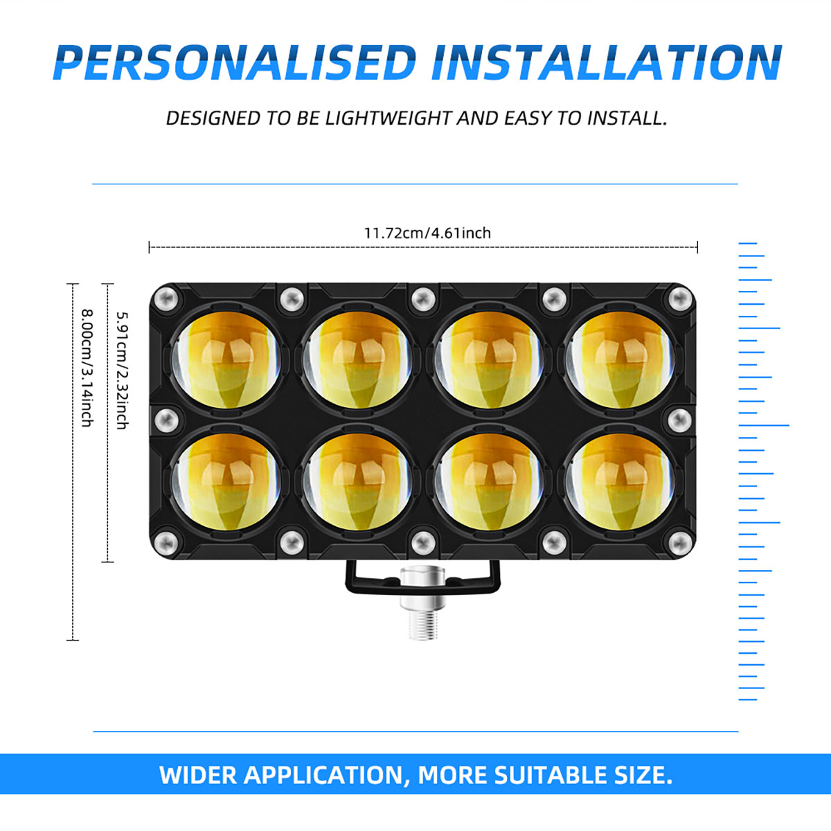ไฟสปอตไลท์เสริมสำหรับมอเตอร์ไซ - Universal Motorcycle Led Headlight Projector บทวิจารณ์และราคา