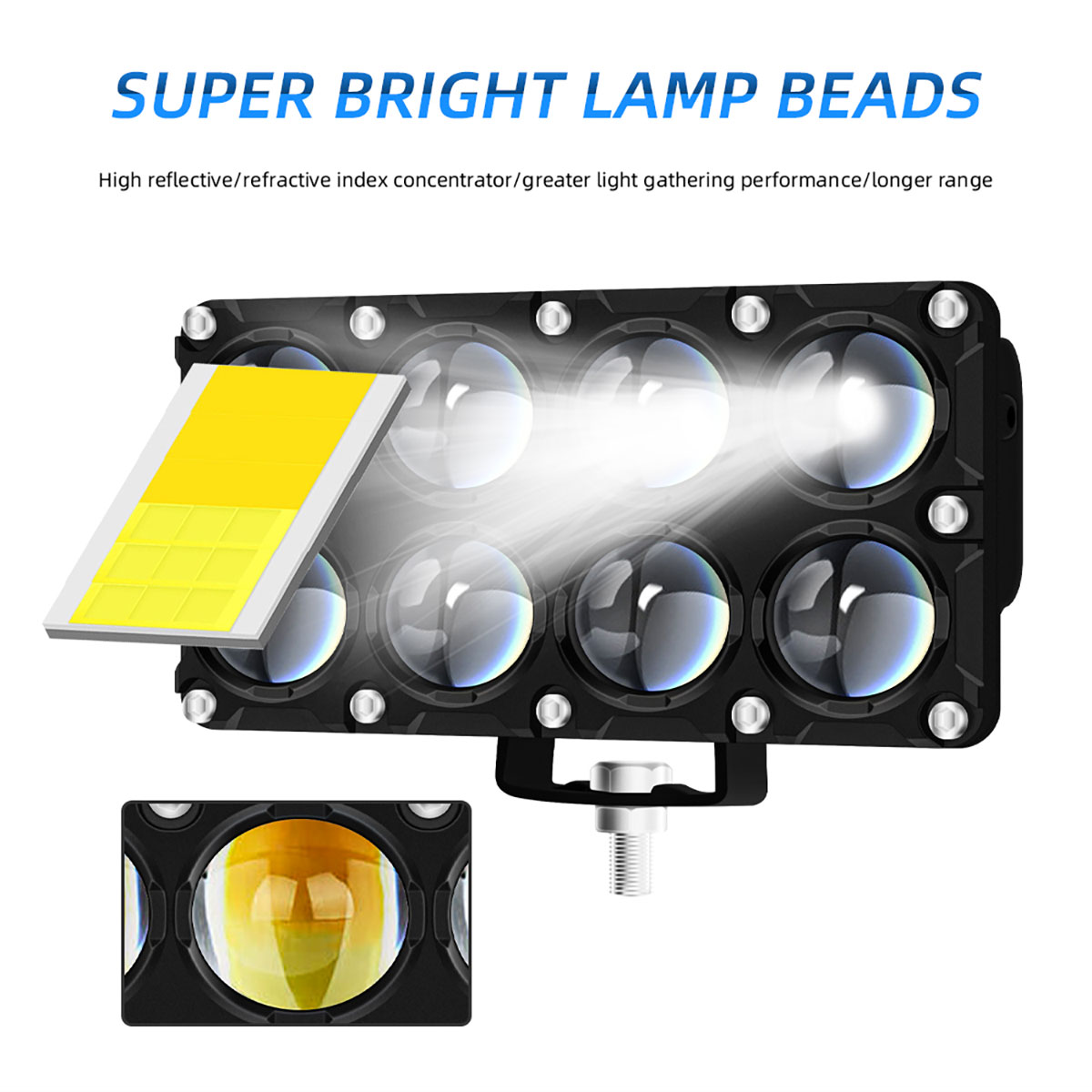 ไฟสปอตไลท์เสริมสำหรับมอเตอร์ไซ - Universal Motorcycle Led Headlight Projector บทวิจารณ์และราคา