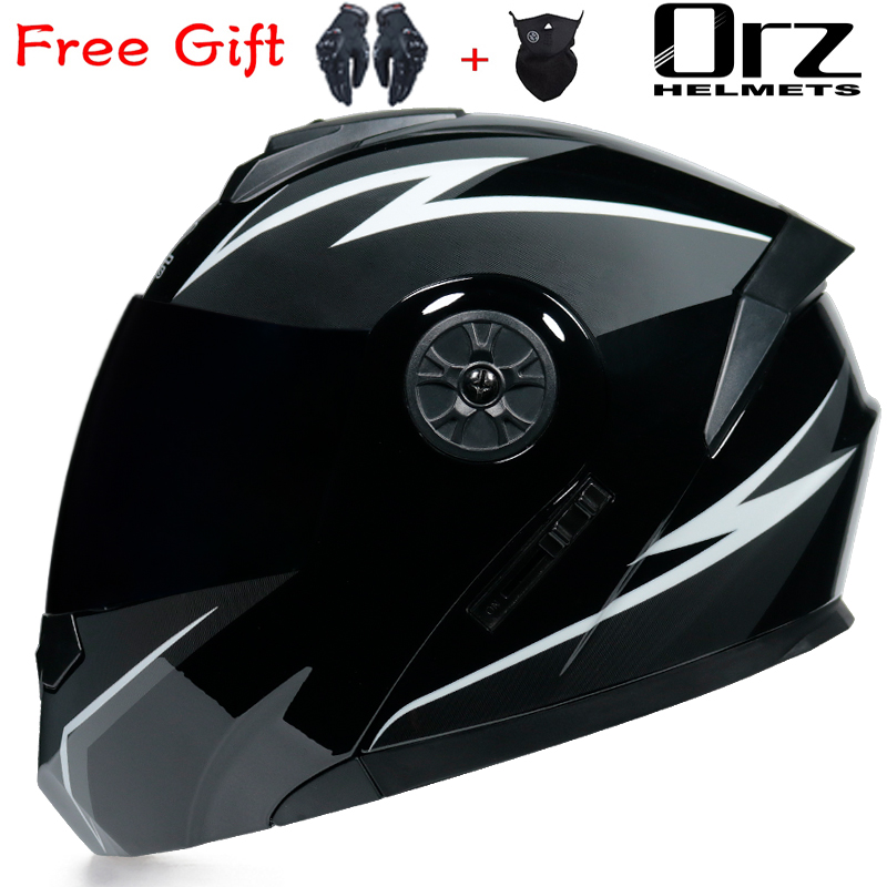 หมวกกันน็อคมอเตอร์ไซค์แบบพลิกไ - Dual Visor Motorcycle Racing Helmet บทวิจารณ์และราคา