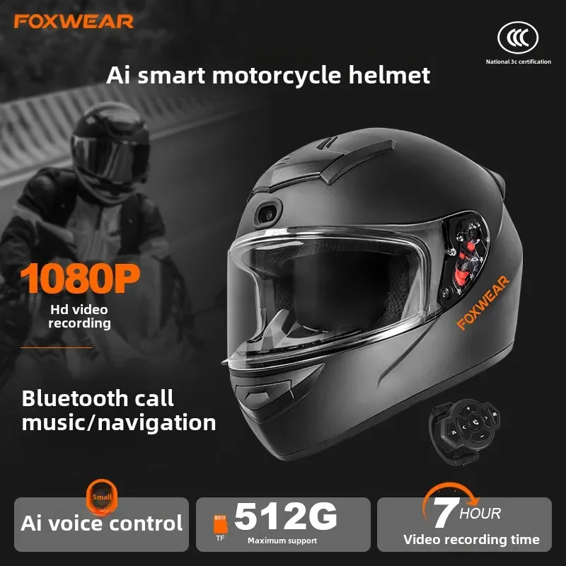 AI Intelligence หมวกกันน็อคมอเ - Full Face Motorcycle Helmet With Bluetooth บทวิจารณ์และราคา