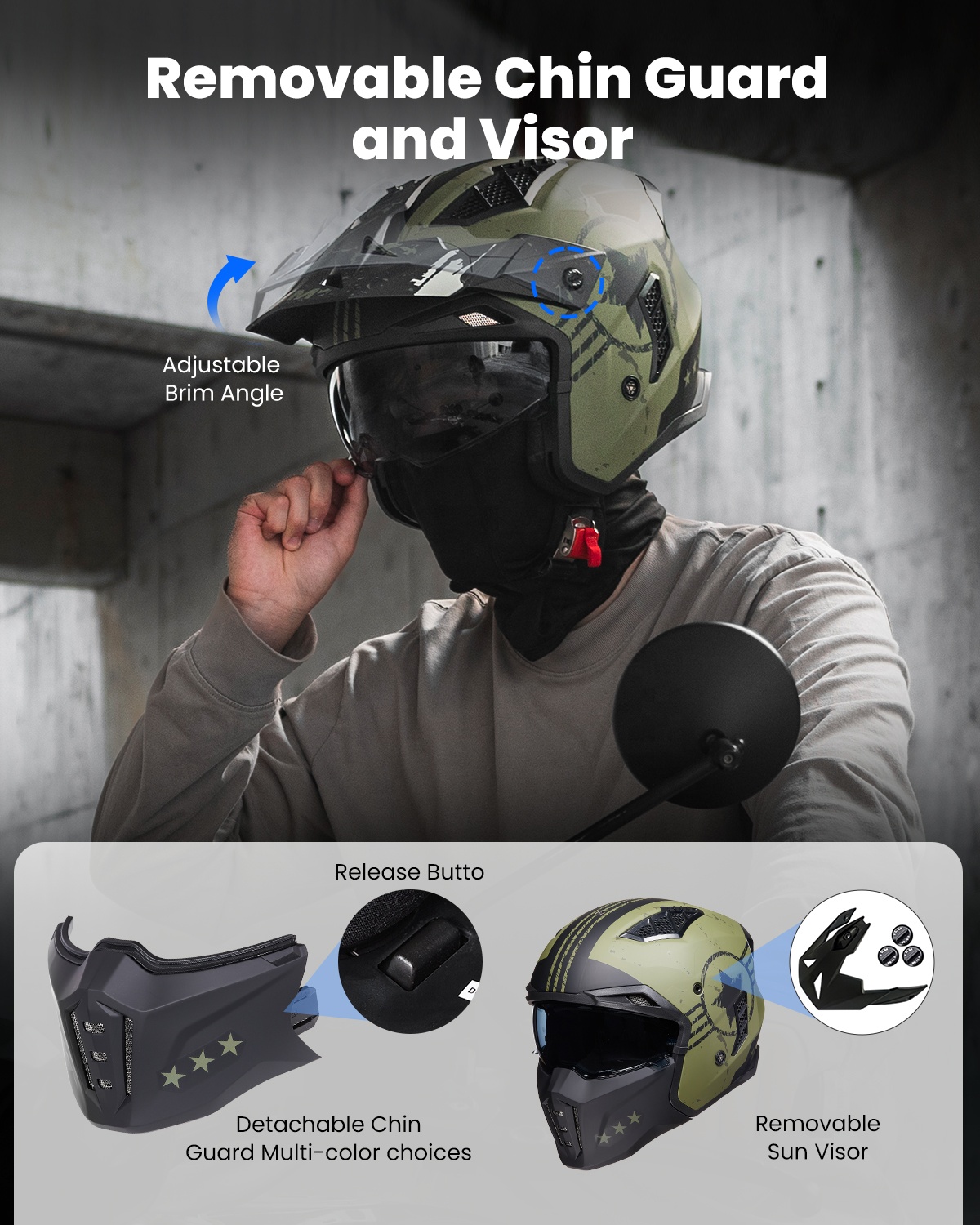 หมวกกันน็อคแบบเปิดหน้า 3/4  วิ - Vintage Open Face Retro Helmet บทวิจารณ์และราคา