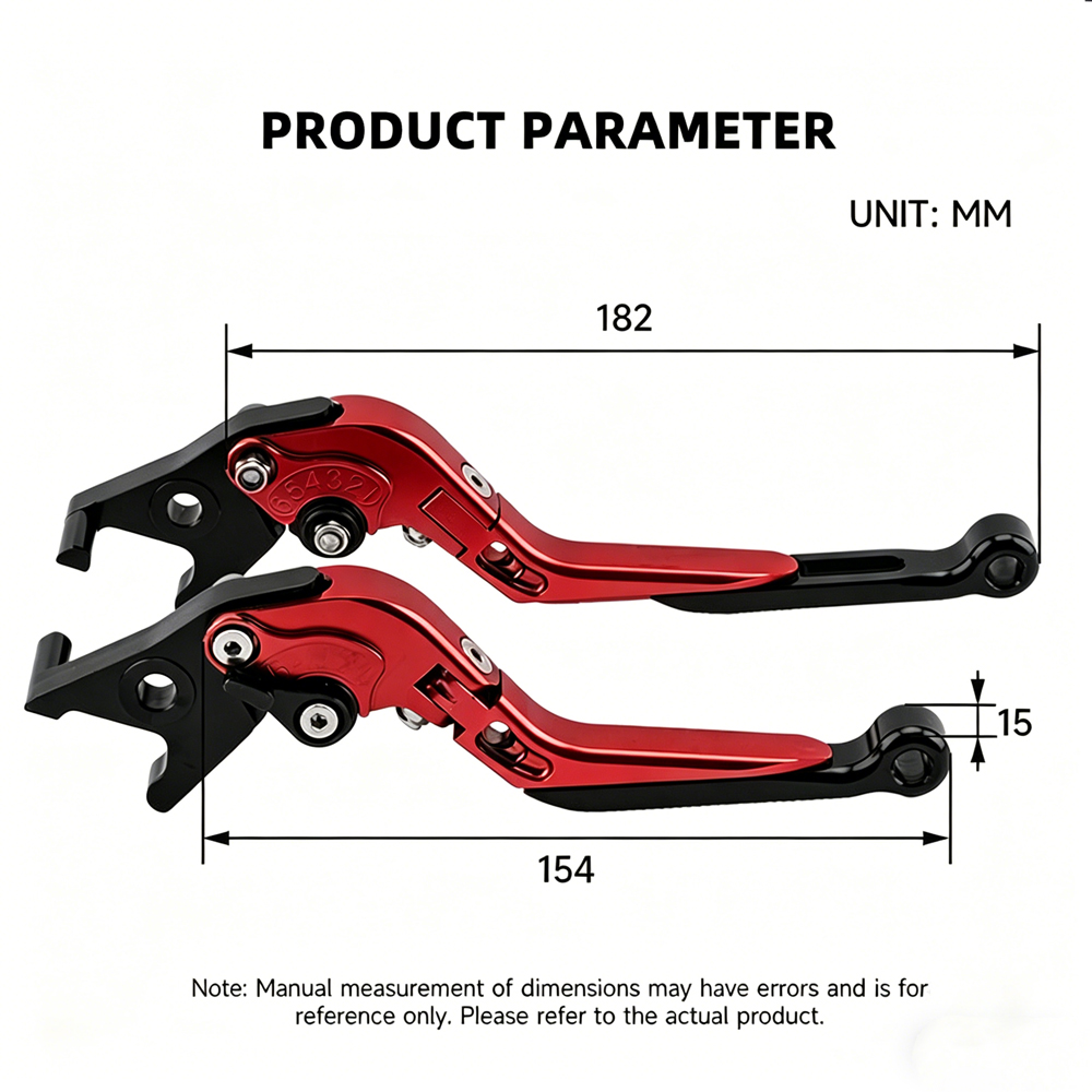 อุปกรณ์ตกแต่งรถมอเตอร์ไซค์สำหร - Cnc Aluminum Adjustable Brake Clutch Levers บทวิจารณ์และราคา