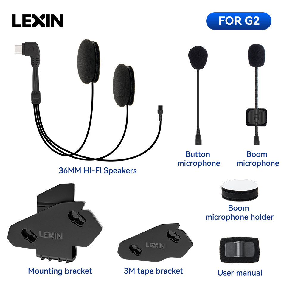 LEXIN-G2 ชุดหูฟังอินเตอร์คอมรถ - Full Face Motorcycle Helmet With Bluetooth บทวิจารณ์และราคา