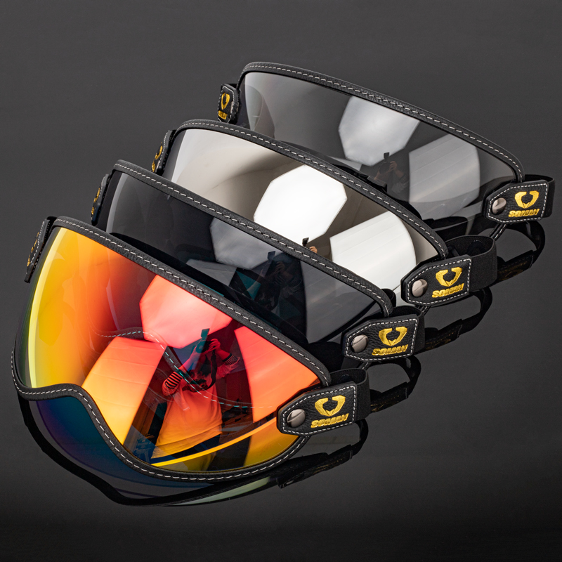 แว่นตาขี่มอเตอร์ไซค์วินเทจ SOM - Vintage Open Face Retro Helmet บทวิจารณ์และราคา