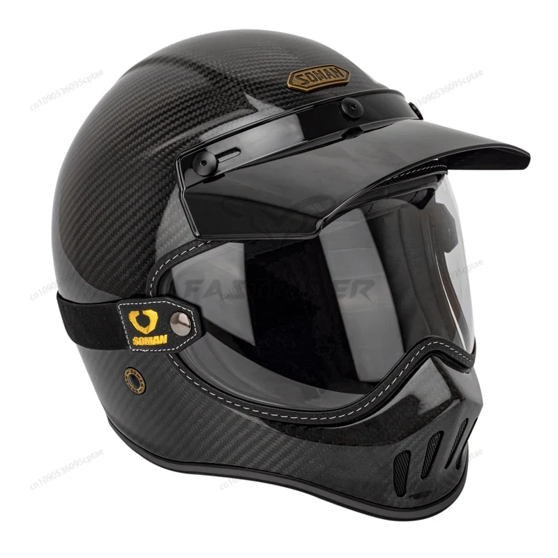 แว่นตาขี่มอเตอร์ไซค์วินเทจ SOM - Vintage Open Face Retro Helmet บทวิจารณ์และราคา