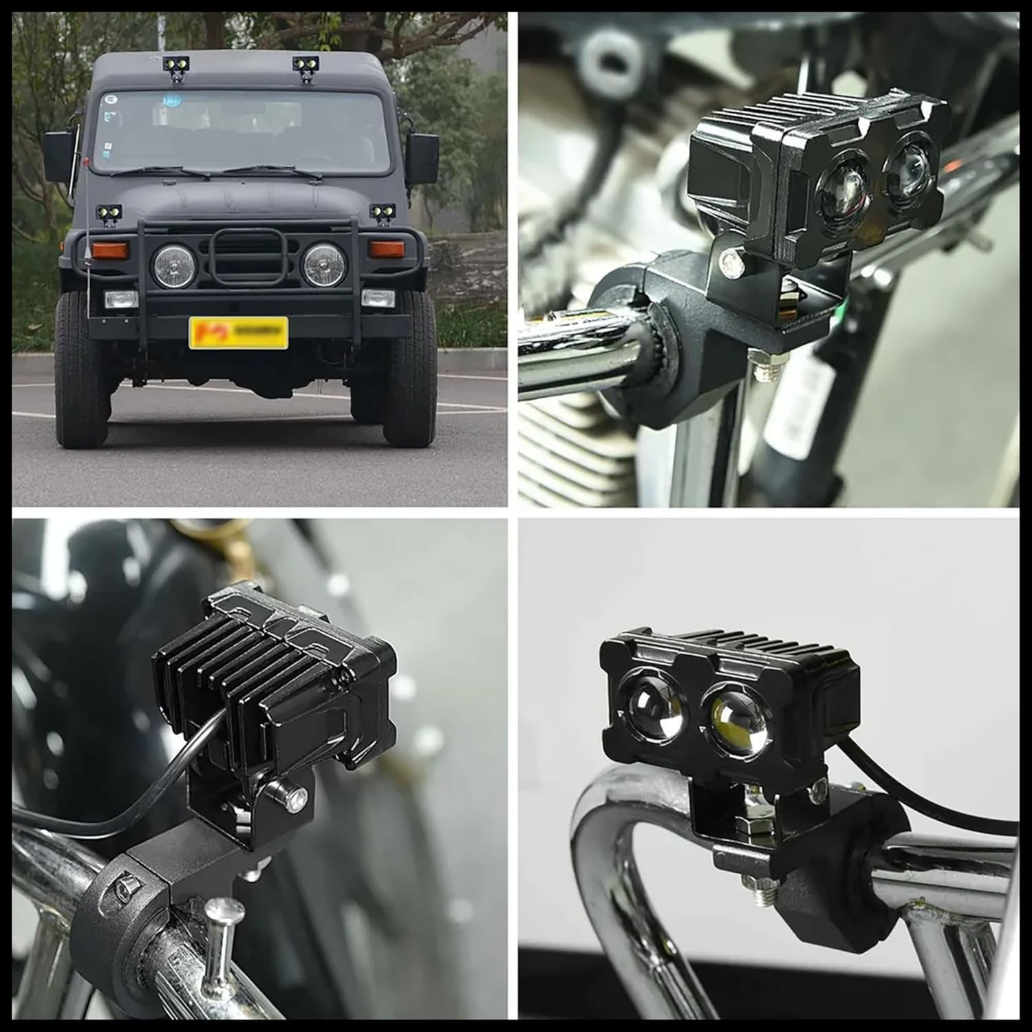 ไฟตัดหมอกมอเตอร์ไซค์ LED 1/2 ช - Atv Parts บทวิจารณ์และราคา