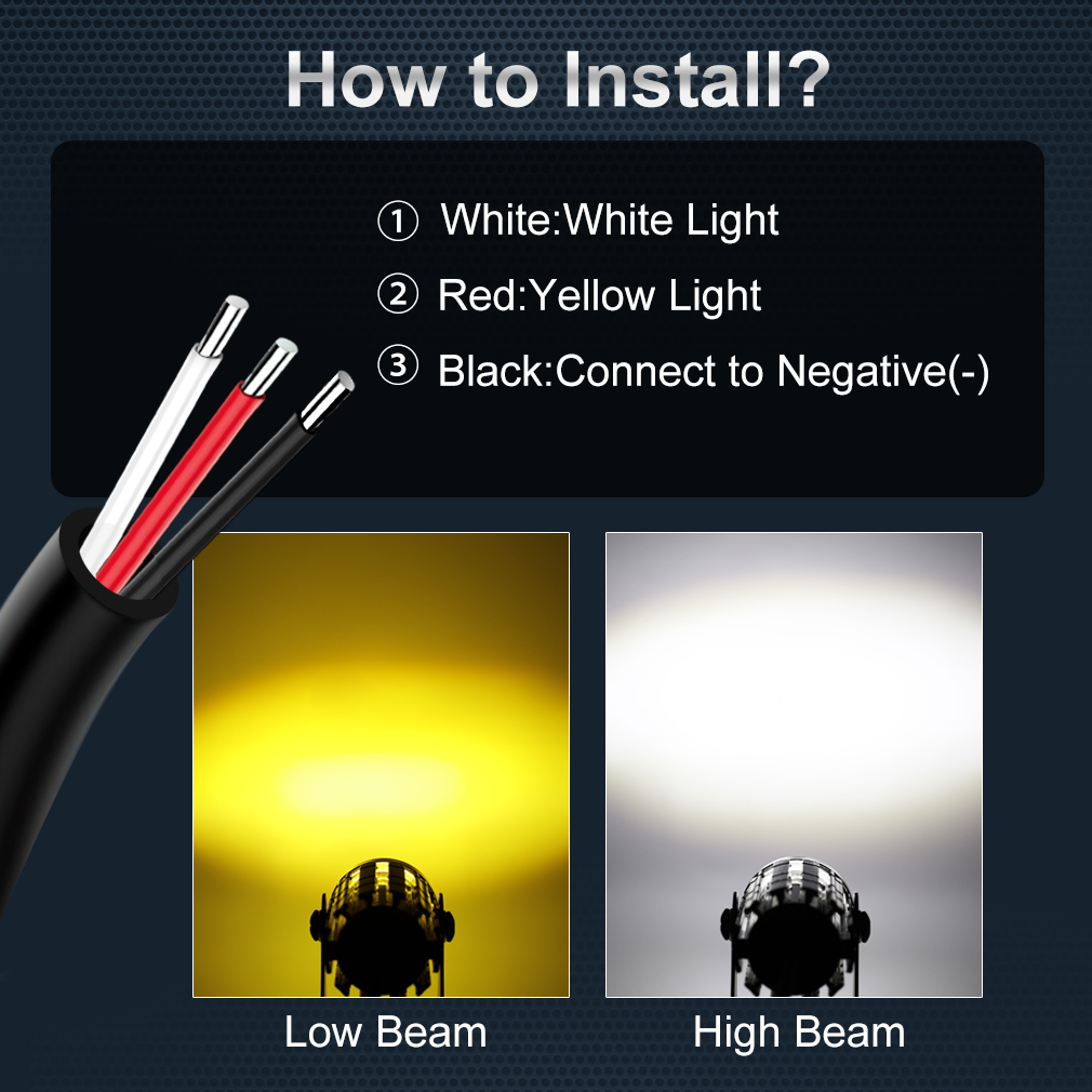 Universal รถจักรยานยนต์ Lampu  - Universal Motorcycle Led Headlight Projector บทวิจารณ์และราคา